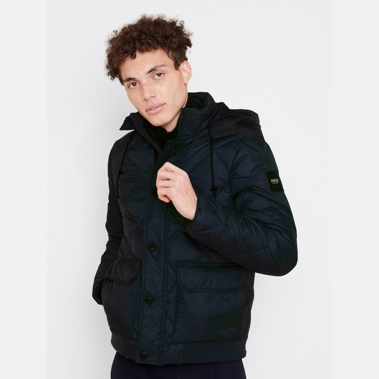 Aigle Warm & Waterproof Quilted Vest Coats Men Black ZA-51480